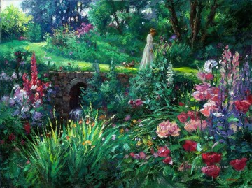Jardín Painting - Un paseo por el jardín
